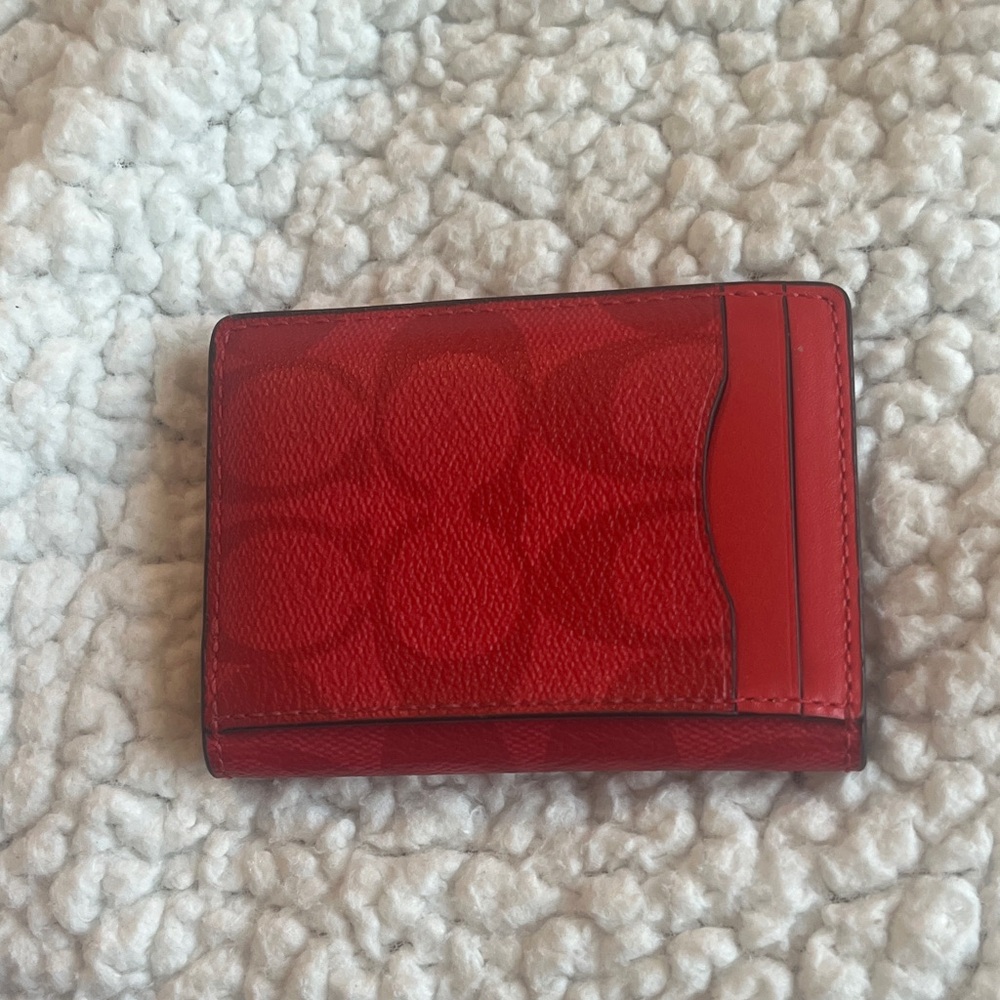 Coach Slim ID card case in signature red